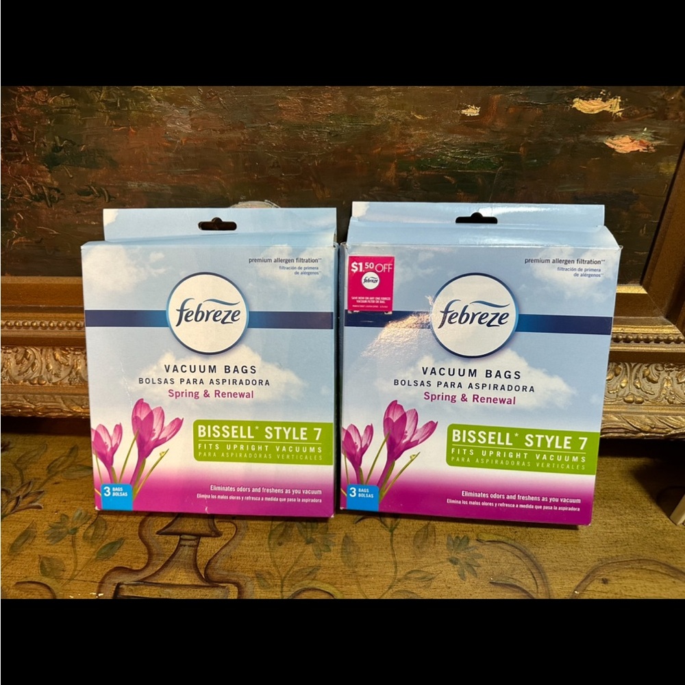 (2) Febreze Vacuum Bags, Bissell Style 7 - Pack of 3 RARE HTF Discontinued